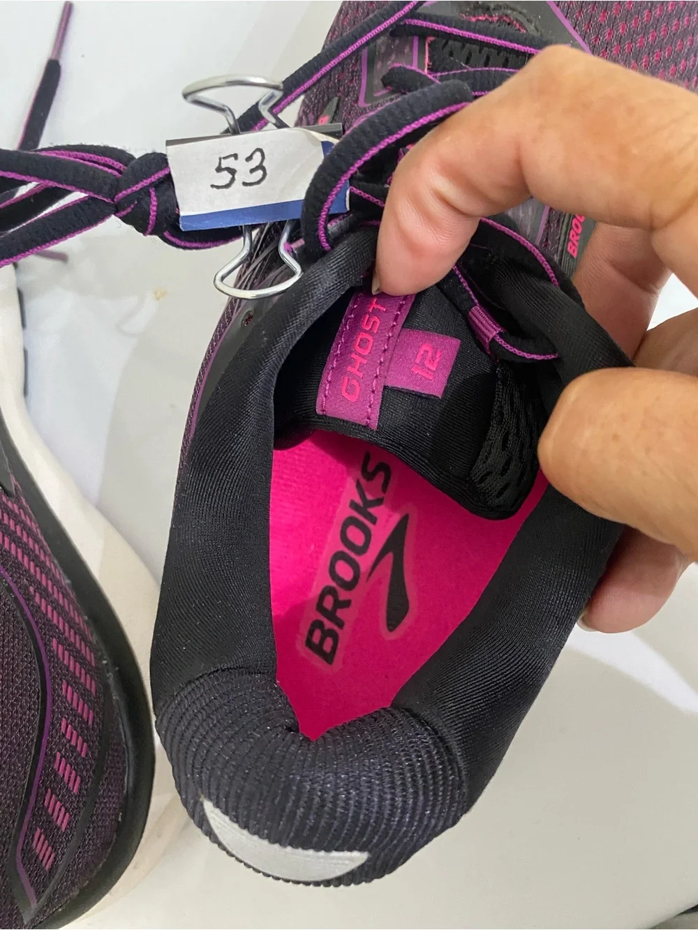 Brooks Women's Running Shoes - Purple with Pink Accents - Ghost 12